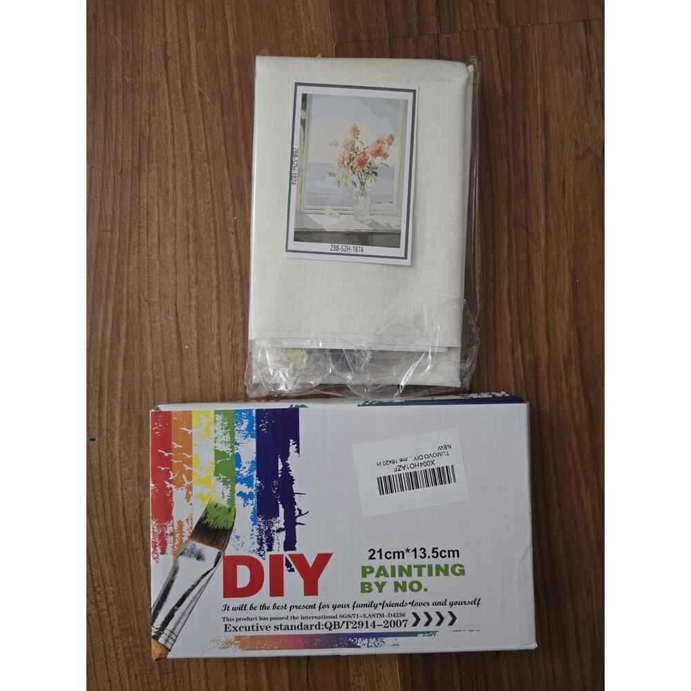 TUMOVO DIY Paint by Numbers for Adults Painting Vase with Flowers It Sitting